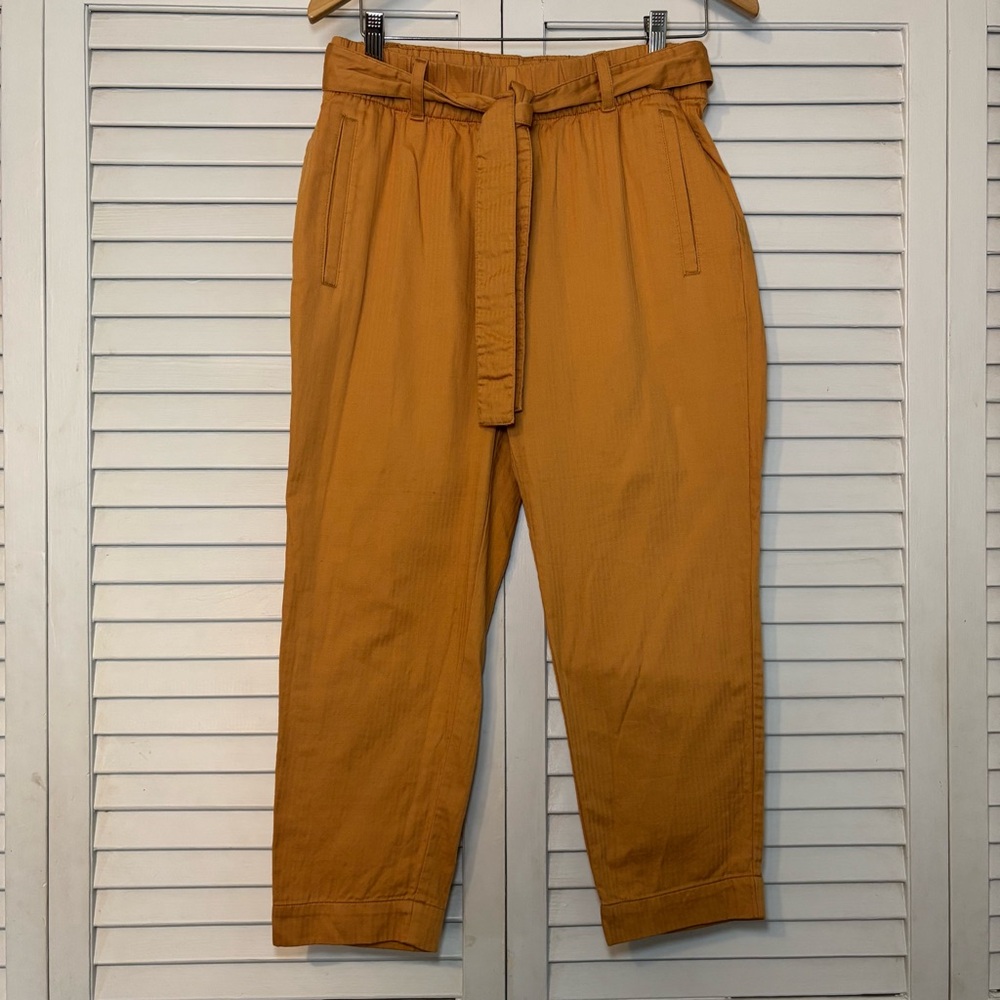 LOFT Outlet Women’s Paperbag Waist Pants SP Petite Small Terracotta Cotton